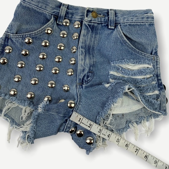 Rustler Studded Distressed Cut Off Jean Shorts - Picture 6 of 6